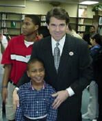 Rick Perry & student