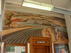 Mural in Post Office at Farmersville