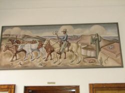 Mural in Post Office at Teague
